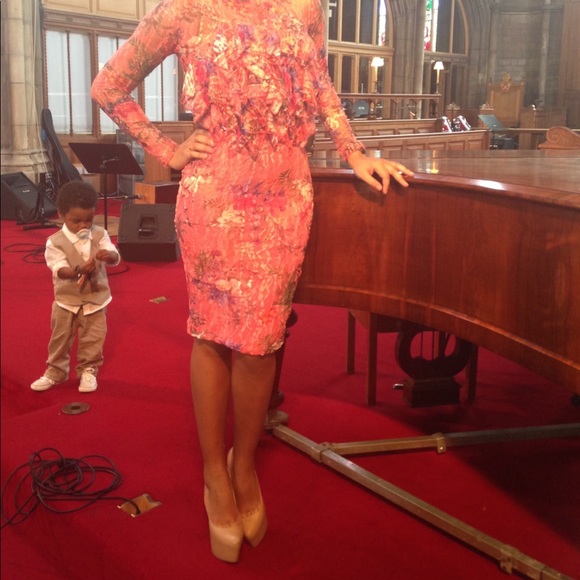 Kevan Jon Lace Low Back Midi Dress (Size 1) Small - Picture 1 of 5